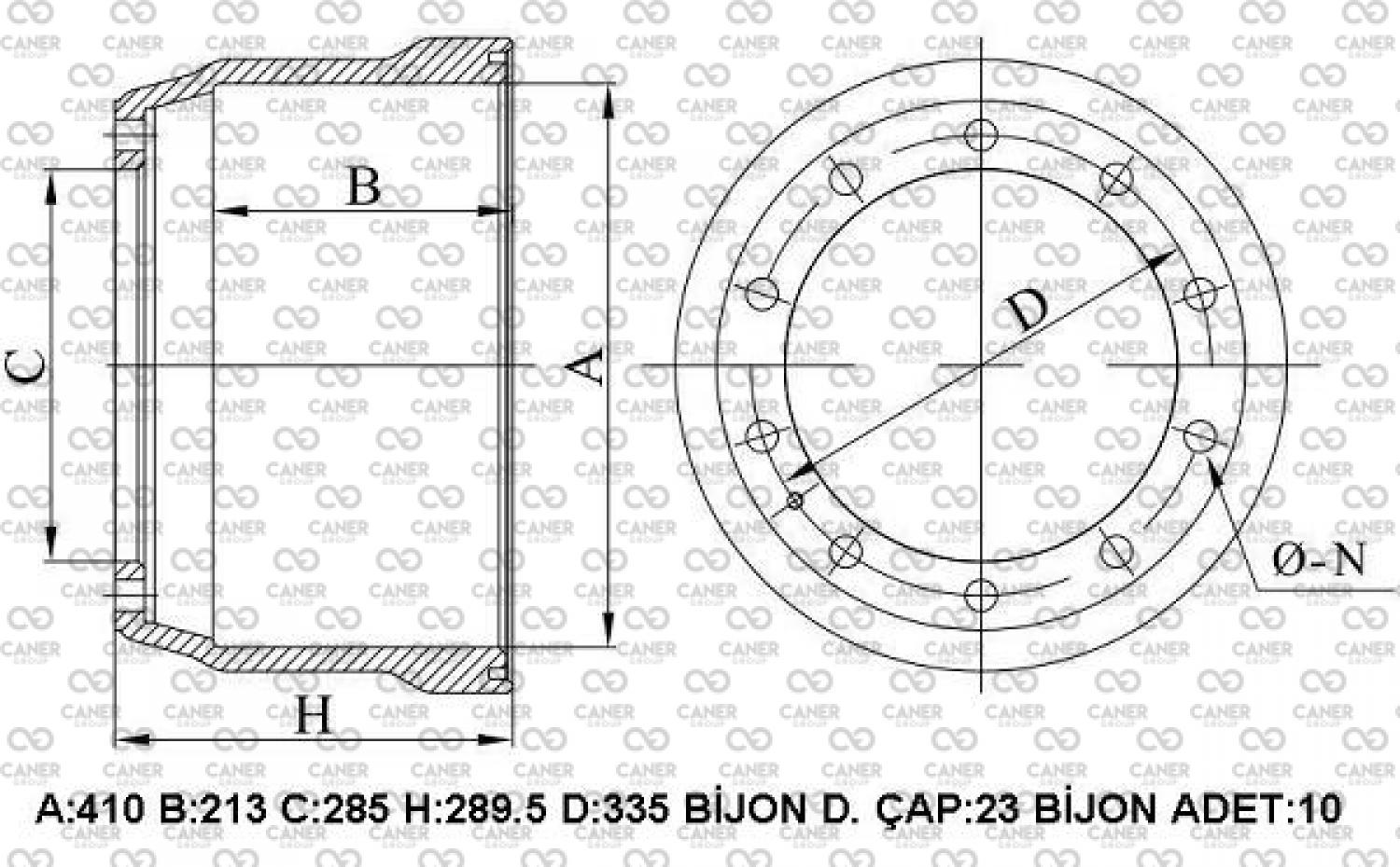 IVECO 420 ARKA KAMPANA 7183050-;7183050; 